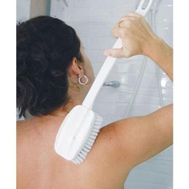 Imagem de Escova Banho Para Lavar As Costas Cabo Longo Cerdas Macia - limpa mani
