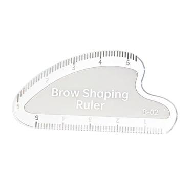 Imagem de oshhni Régua para Modelar Sobrancelhas, Régua para Mapear o Arco Sobrancelhas, Modelo de Desenho Rápido para Casa e Hotel, 6cmx3cm