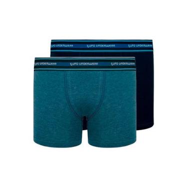 Imagem de Kit com 2 Cuecas Infantil Boxer Lupinho 141-003, Azul marinho, M