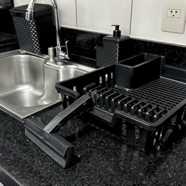 Imagem de Conjuto Cozinha Completa Escorredor De Louca + Lixeira de Pia 05 litros + Porta Detergente + Rodinho de Pia KIT