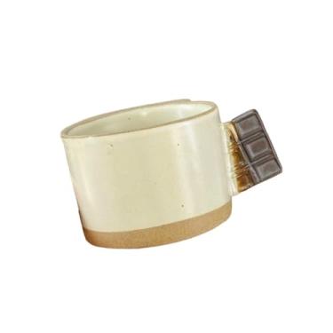Imagem de Cerâmica grossa japonesa prato de sobremesa biscoito de chocolate caneca de café - chocolate