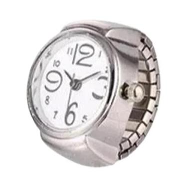 Imagem de Relógio De Pulso Criativo Unissex Em Forma De Anel Com Elástico, Relóg