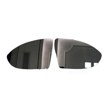 Imagem de Compatível com vw golf 7 lamdo touran l jetta mk7 espelho retrovisor lente carro led aviso ponto cego grande angular vidro aquecido(A pair blind spot)