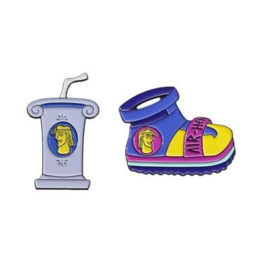 Imagem de Distintivo Metálico Em Forma De Sapato Hércules, Acessório Criativo Pa