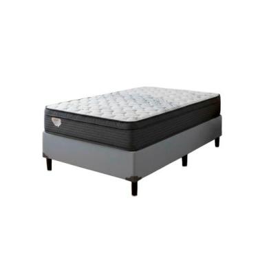 Imagem de Conjunto Box Solteiro Ecoflex Comfort Itaflex 96x203x30, Cinza