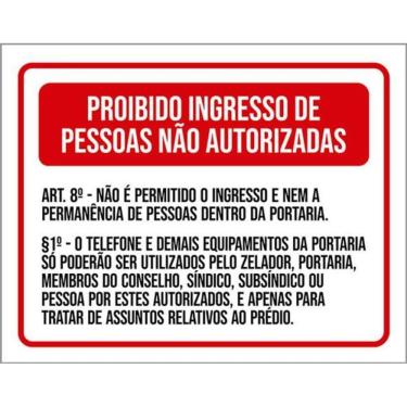 Imagem de Kit 3 Placas Proibido Ingressos Pessoas Não Autorizadas