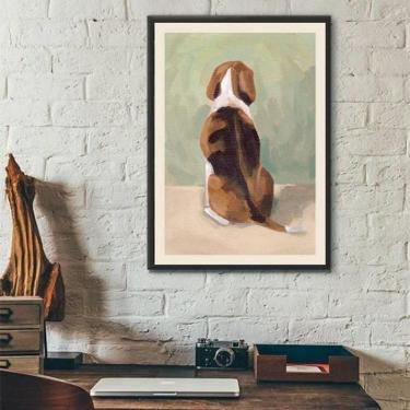 Imagem de Quadro Decorativo Arte Cão Beagle 45X34Cm