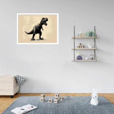 Imagem de Quadro Decorativo Dinossauro Vintage - 50X70Cm