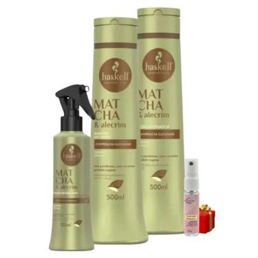 Imagem de Kit Haskell Matcha Shampoo Condic. Fluido 500 ml 3 Itens Completo + Pr