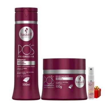 Imagem de Kit Haskell Pós Progressiva Shampoo 300ML + 1 Mascara 300ML + Presente