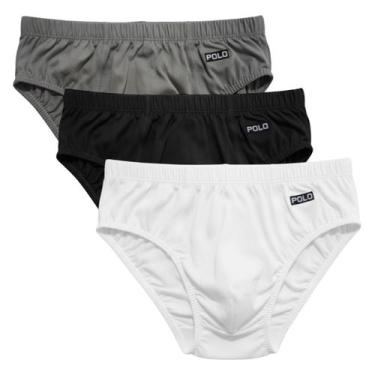 Imagem de Kit 3 Cuecas Slip Polo Star 100 Algodão Penteado Ultra Conforto Adulto