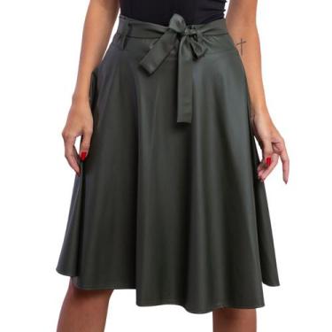 Imagem de Saia material sintético Evangélica Midi Rodada - Look Modas Octavio, G