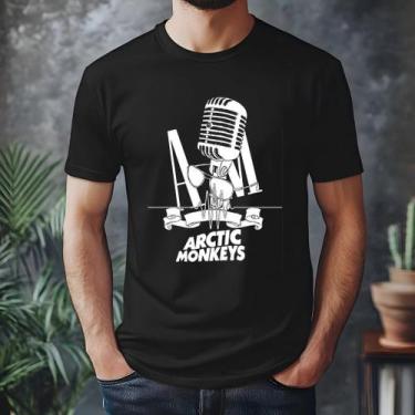 Imagem de Camiseta Banda Arctic Monkeys Algodao Premium - NoBrand, Preto