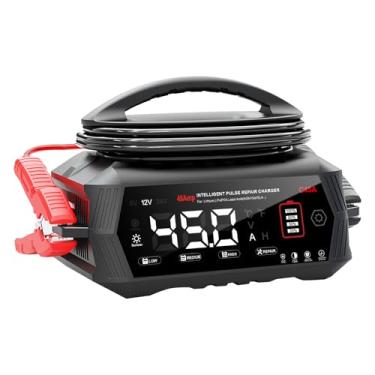 Imagem de Carregador de bateria de 45 A, carregador inteligente de 6V/12V/24V, carregador de bateria de carro, lítio, Lifepo4, chumbo ácido (AGM/gel/SLA...) Mantenedor de bateria, dessulfurador, para: carro