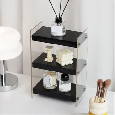 Imagem de Suporte de copo de acrílico – rack de armazenamento de mesa de 3 níveis, organizador de perfume multicamadas, adequado para cozinha, sala de estar, quarto, banheiro - prateleira de exibição eficiente