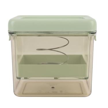 Imagem de Filtro de iogurte grego, filtro de malha fina de aço inoxidável PS HIPS de grau alimentício, com separador de soro de leite para iogurte grego caseiro concentrado de café frio (verde)