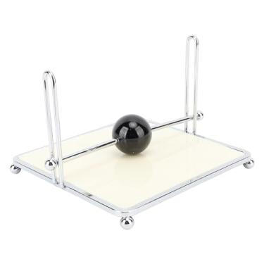 Imagem de Suporte de guardanapo, dispensador de guardanapo quadrado com barra de bola central para cozinha, restaurante, decoração de jantar ao ar livre (branco)