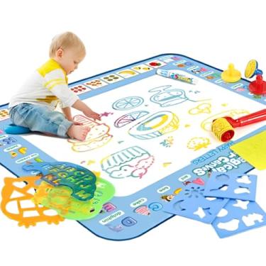 Imagem de Tapete Sensorial para Bebê Pintura com Água Educativo Reutilizável e Sem Sujeira