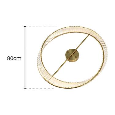 Imagem de Plafon Skylight Domino 4022 Dourado Led 80cm Bivolt Dourado/transparente Sky-4022