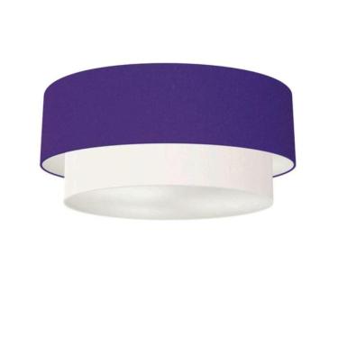 Imagem de Plafon Para Banheiro Cilíndrico Sb-3063 Cúpula Cor Roxo Branco
