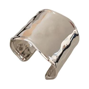 Imagem de Pulseira De Metal Plissada Feminina Da Moda, Anel De Braço, Bracelete 