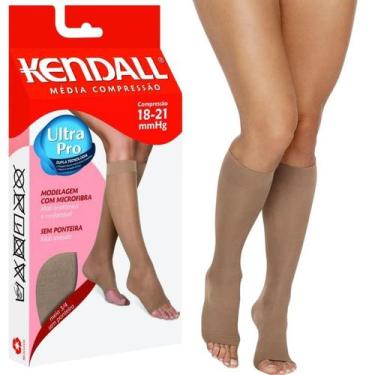 Imagem de Meia Feminina Kendall 34 Média Compressão Sem Ponteira 15~20 mmHg, Mel