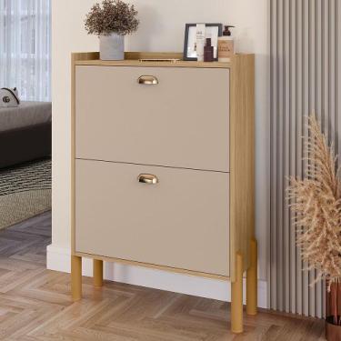 Imagem de Sapateira Armário Vertical Estreita 2 Gavetas Basculante Porta 12 Pare