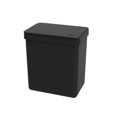 Imagem de Lixeira de Plástico para Pia com Tampa Brinox Coza Single Preta 2,5 Litros