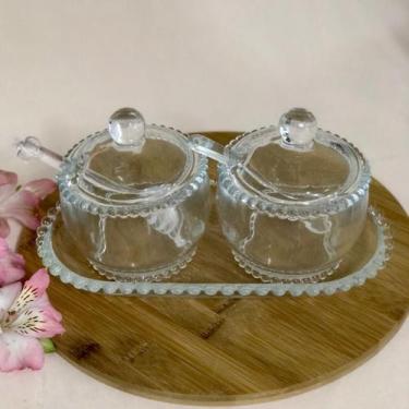 Imagem de Açucareiro Travessa Meleira Bandeja porta açucar pote TRANSPARENTE - G