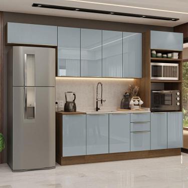 Imagem de Armário  Cozinha Completa 310 cm Lux Madesa 01 Rustic/cinza