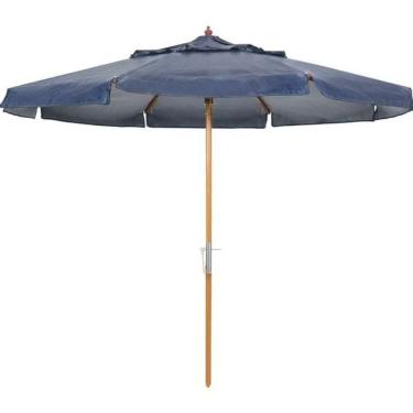 Imagem de Ombrelone Central Positano Em Madeira 2,40 Metros Azul Bel