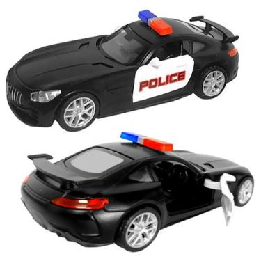 Imagem de Carro de Polícia Ferro Realista Mercedes Pneus Borracha 1 Unidade, Car