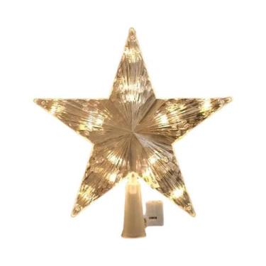 Imagem de Decoração De Árvore De Natal LED De 15cm Com Estrelas Brilhantes Em Br