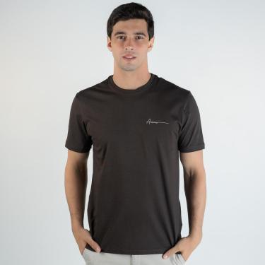 Imagem de Camiseta Aramis Escrita Marrom-Masculino