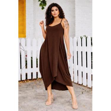 Imagem de Vestido transpassado moda femenina - modanascimento2021, Marrom, M