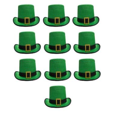 Imagem de Kit 10 Chapéus Cartola Saint Patrick S Day Irish Leprechaun - NoBrand