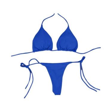 Imagem de Conjunto De Biquíni Feminino Sexy Com Bojo Push-up, Tanga De Verão, Du