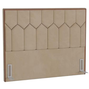 Imagem de Cabeceira Cama Casal Queen 160cm órion P02 Veludo Bege - Mpozenato