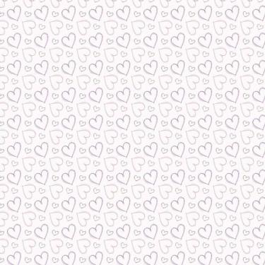 Imagem de Papel Parede Corações Em Linhas Laranja E Lilás Autocolante