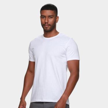 Imagem de Camiseta Hering Slim Básica Masculina, Branco, M