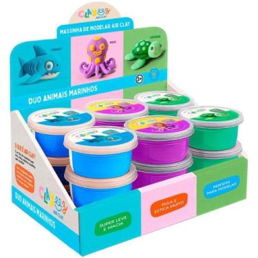 Imagem de Massa para Modelar Clayeez Animais Marinhos 12G Display com 18