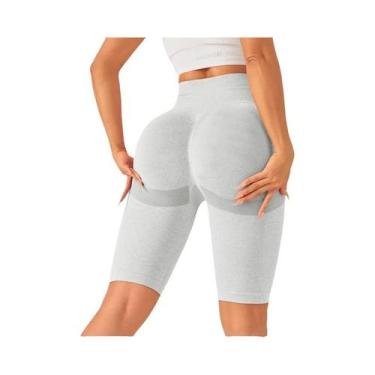 Imagem de Leggings Esportivas Sem Costura Para Mulheres, Shorts De Yoga Com Cont