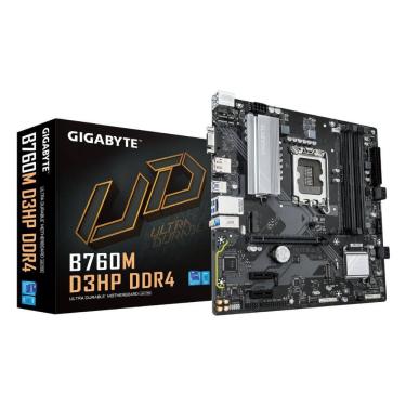 Imagem de Placa Mãe Gigabyte B760M D3HP (LGA 1700 - DDR4 5333 O.C) - USB 3.2 - Slot M.2 - Q-Flash Plus - MATX