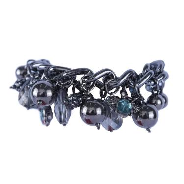 Imagem de Pulseira Armazem Rr Bijoux Corrente Com Pingentes Grafite