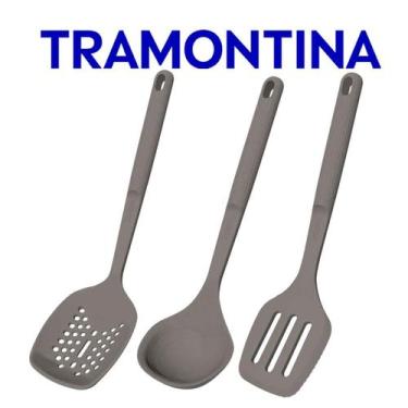 Imagem de Jogo De Utensílios Tramontina Softta Em Silicone 3 Peças  Espátula Vaz