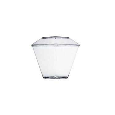 Imagem de Copo Acrílico Crystal 100ml Com Tampa PIC 101 Plastilânia Pacote 10 Un
