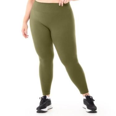 Imagem de Calça Legging Fitness Plus Size sem Costura Jacquard Colmeia Cactus Ze