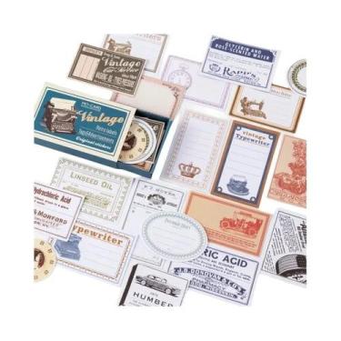 Imagem de Adesivos Decorativos Retrô Vintage, 60 Peças, Jianqi, Memorando, Faça 