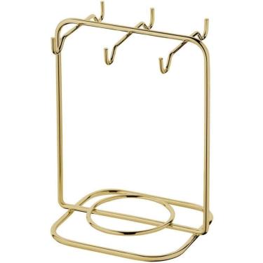 Imagem de Porta Xícaras e Pires Cantinho Café Bancada Luxo - Dourado