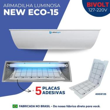 Imagem de Armadilha Luminosa Eco 15 Mata Mosquito Mosca Restaurantes - New Eco